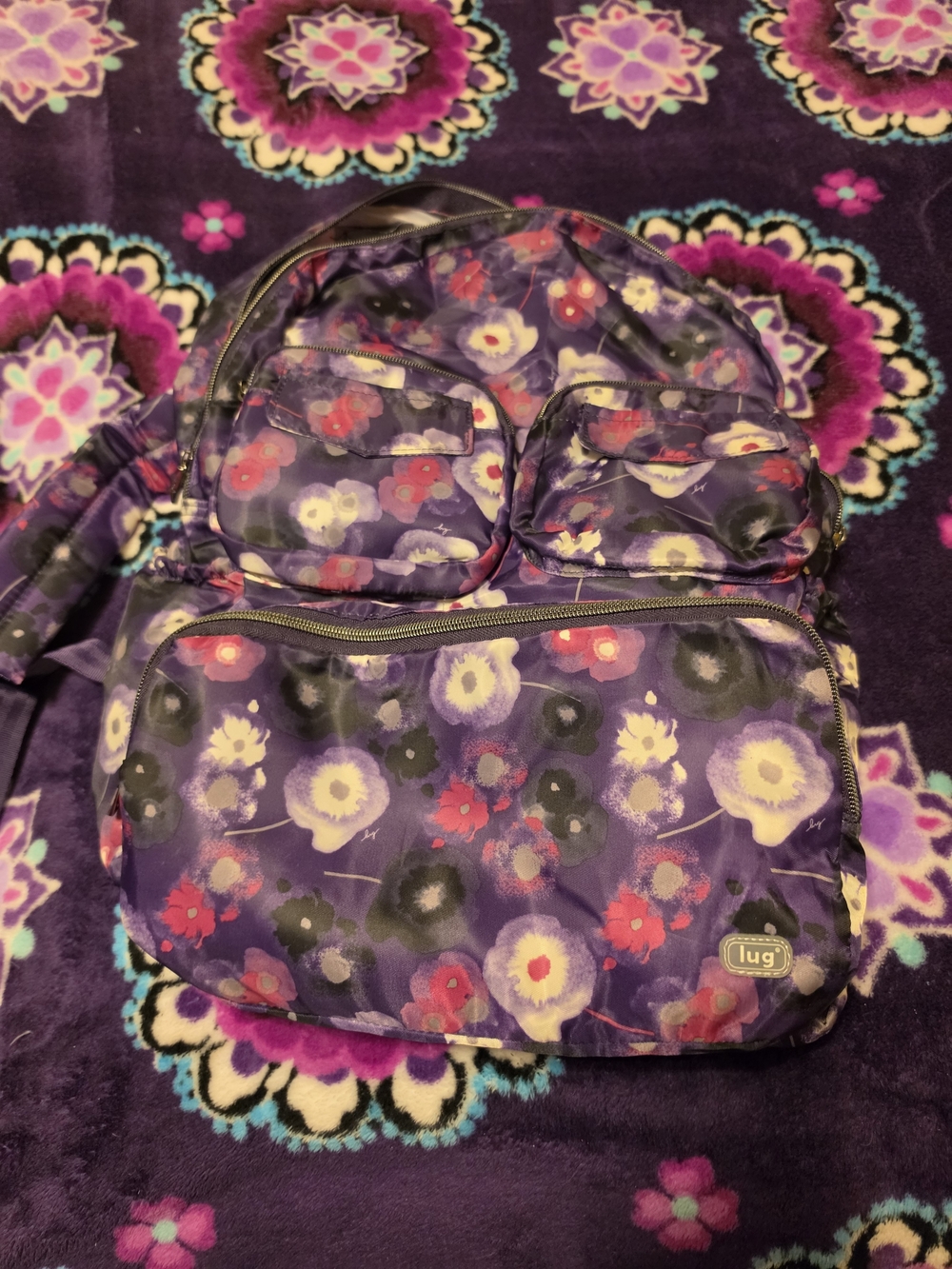 Lug Packable Puddle Jumper Watercolor Purple